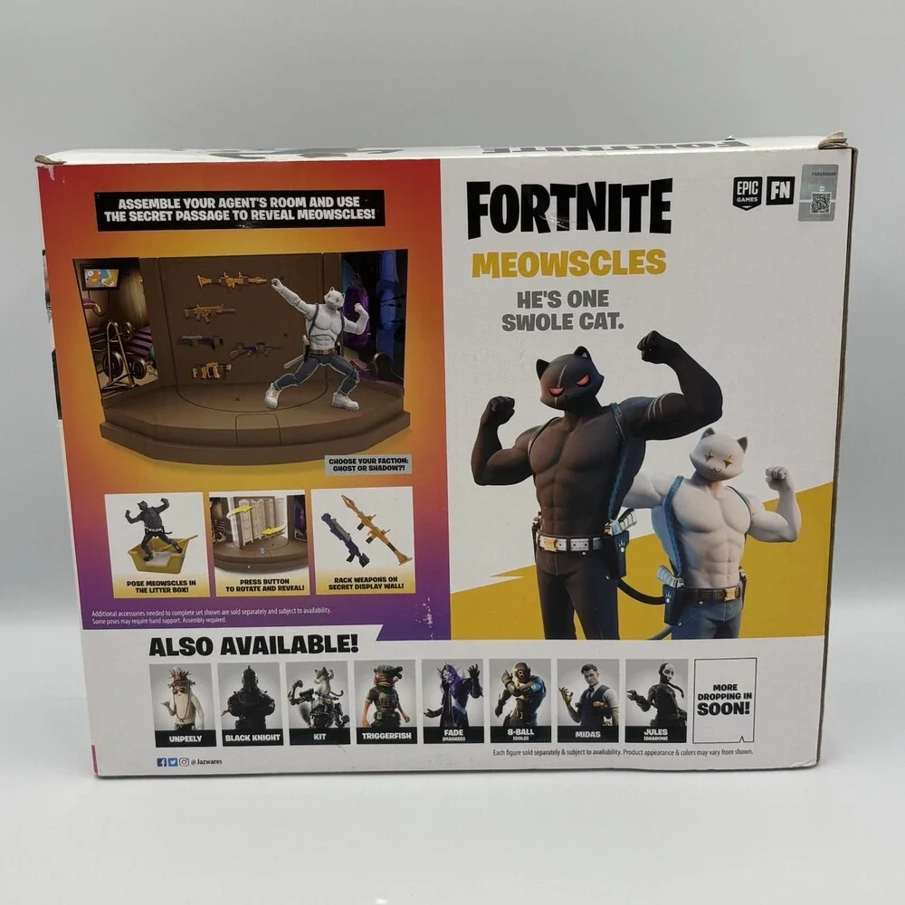 Fortnite Agents Room - Meowscles Ghost And Shadow Set - Epic Games Jazwares New‎